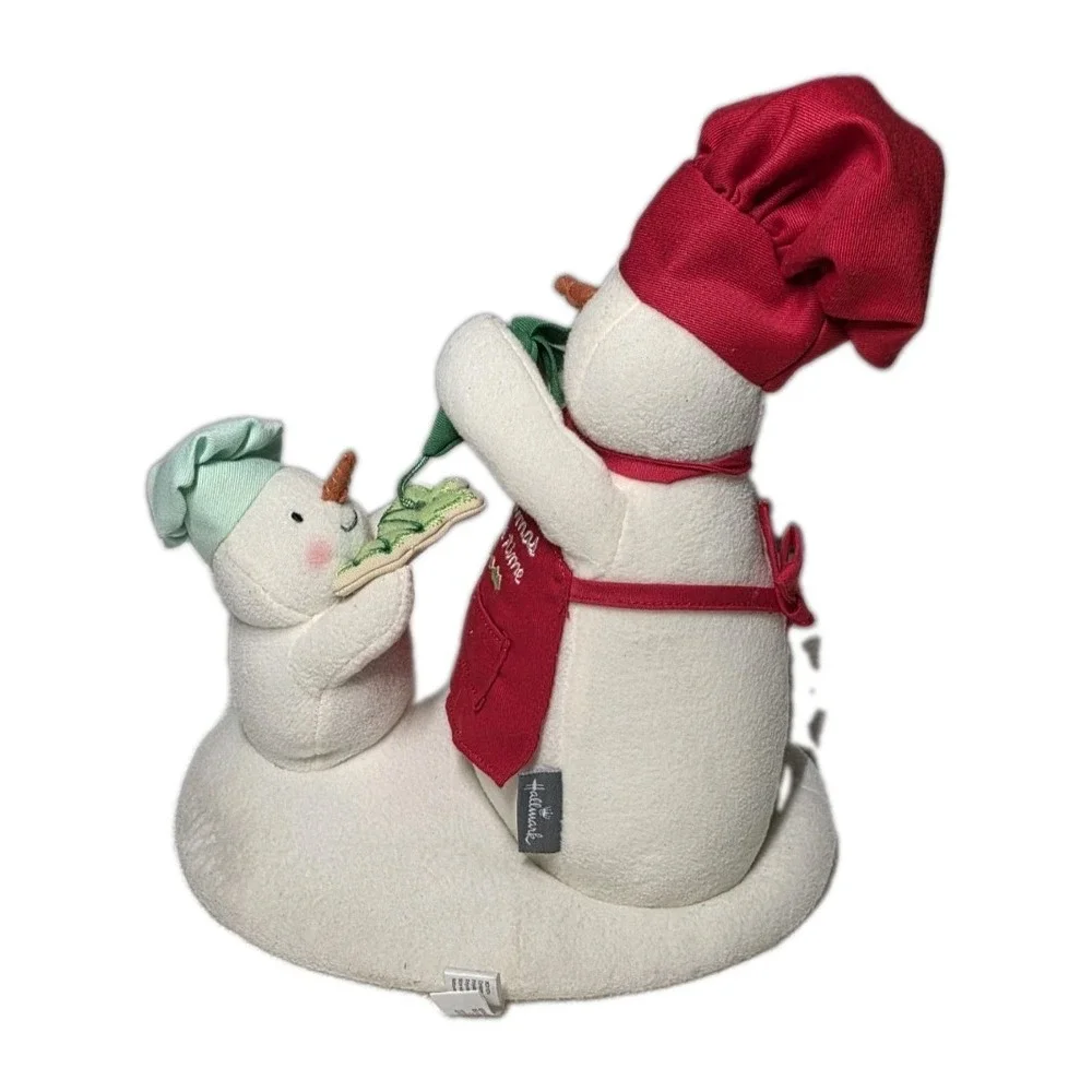 Hallmark 2022 Can't Wait For Cookies! Snowman Figurine Sound & Motion Christmas